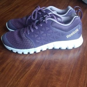 Purple Reebok shoes